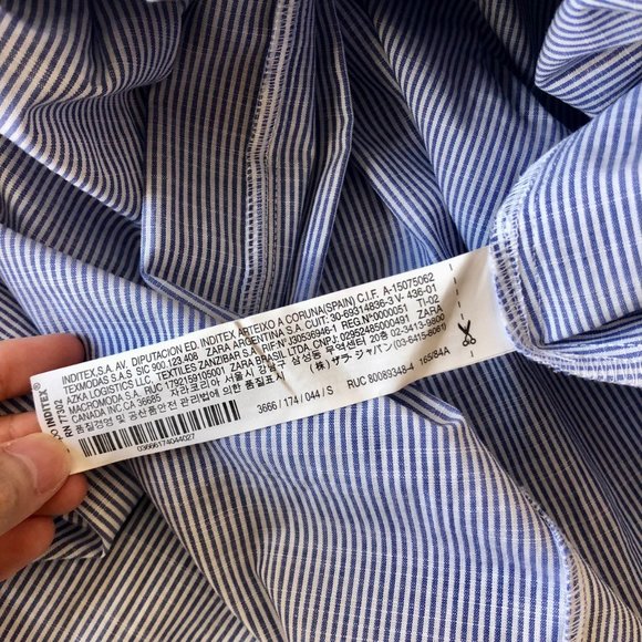 COPY - Zara Striped Shirred Ruffle Trim Backless Cami Dress - Picture 9 of 10